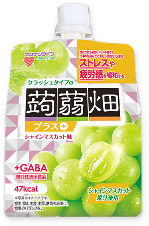 クラッシュタイプの蒟蒻畑プラス シャインマスカット味