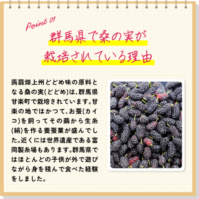 群馬県で桑の実が栽培されている理由