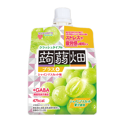 クラッシュタイプの蒟蒻畑プラス シャインマスカット味
